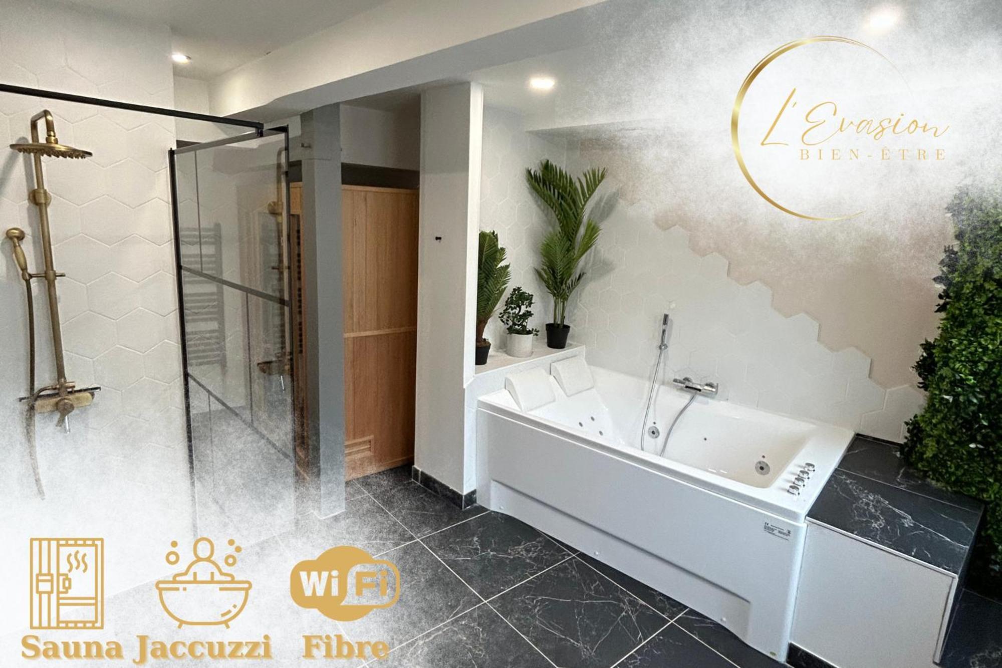 L'Evasion Amboise, Sauna Jacuzzi Exterior foto